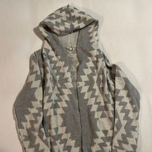 Geographic sweater coat